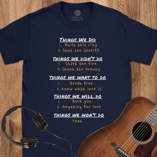 The Ultimate Rock Checklist T-Shirt