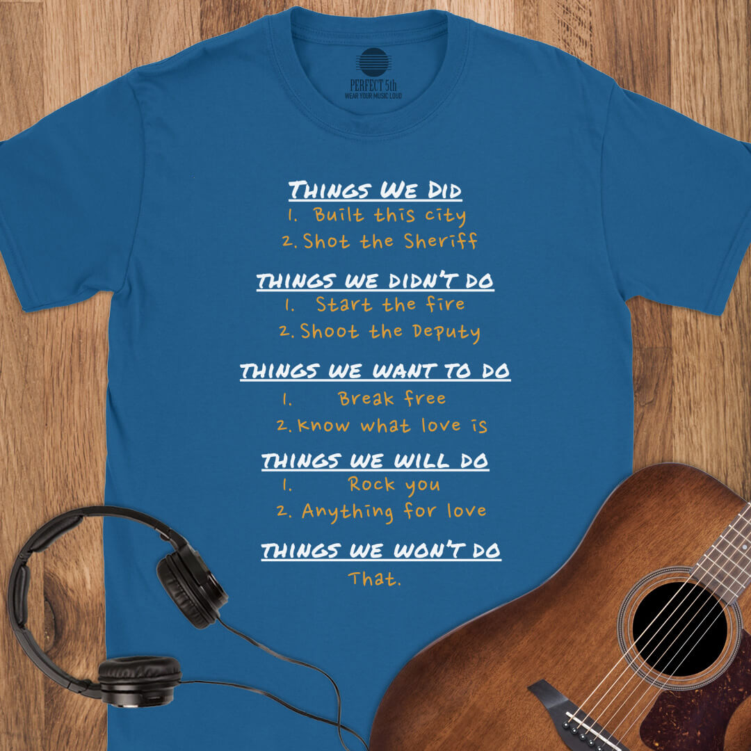 The Ultimate Rock Checklist T-Shirt