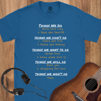 The Ultimate Rock Checklist T-Shirt