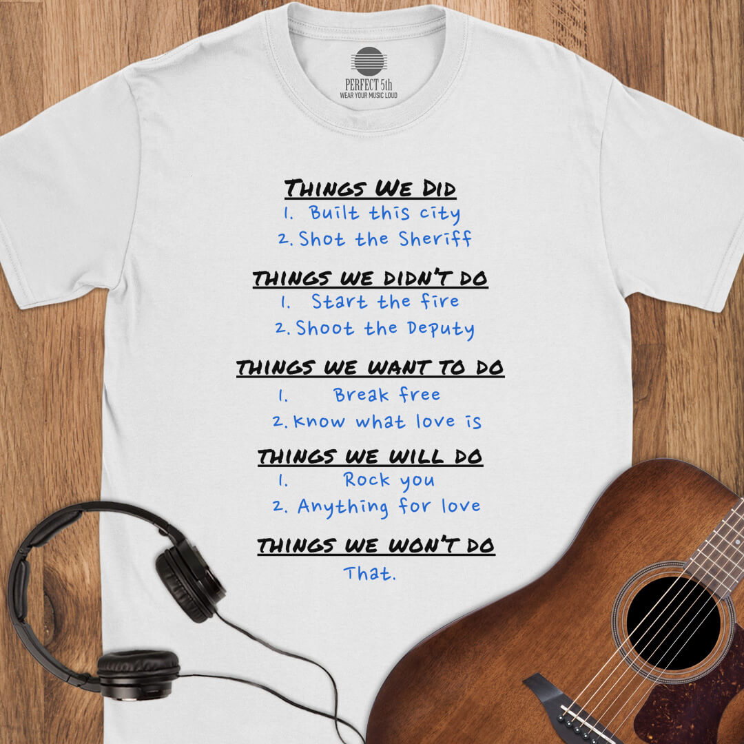 The Ultimate Rock Checklist T-Shirt